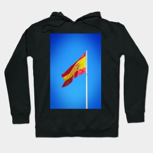 Spanish flag waving against clear blue sky Hoodie